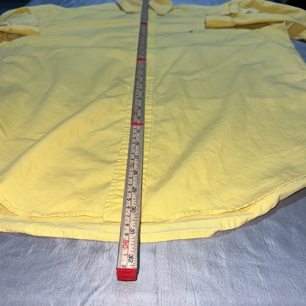 Polo Ralph Lauren Blake Mens Yellow Cotton Button Down Shirt Long Sleeve Size M